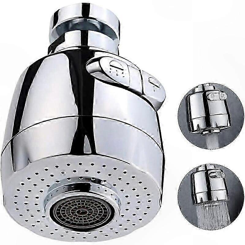 Verstellbarer 2-funktions-wasserhahn, 360° Schwenkbar, Für Küche Und Bad, Mit Flexiblem Luftsprudler