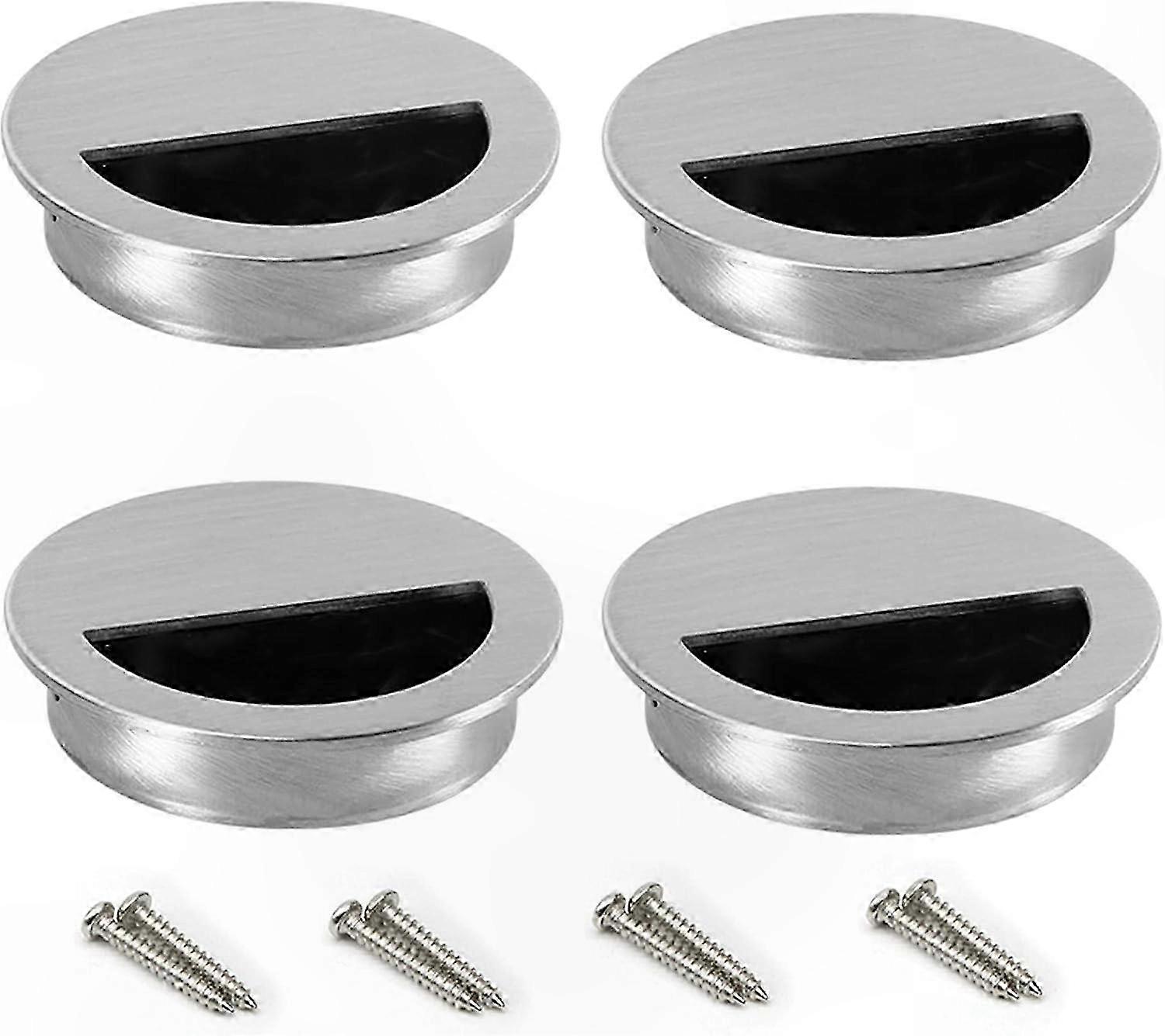 Moderne, Eingelassene Griffe Für Schränke Und Schubladen, Gebürstete Oberfläche, 50 Mm Lochabstand, 4er-set, Verdeckte Griffe Für Schiebetüren, Schränke Und Regale