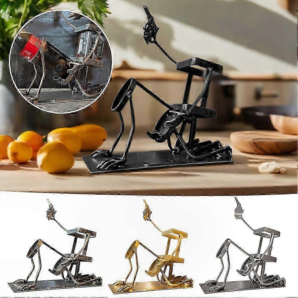 Weinflaschenhalter Aus Metall Mit Einzigartigem Totenkopf-design, Dekorativ Für Hausbar, Küche Und Esszimmer