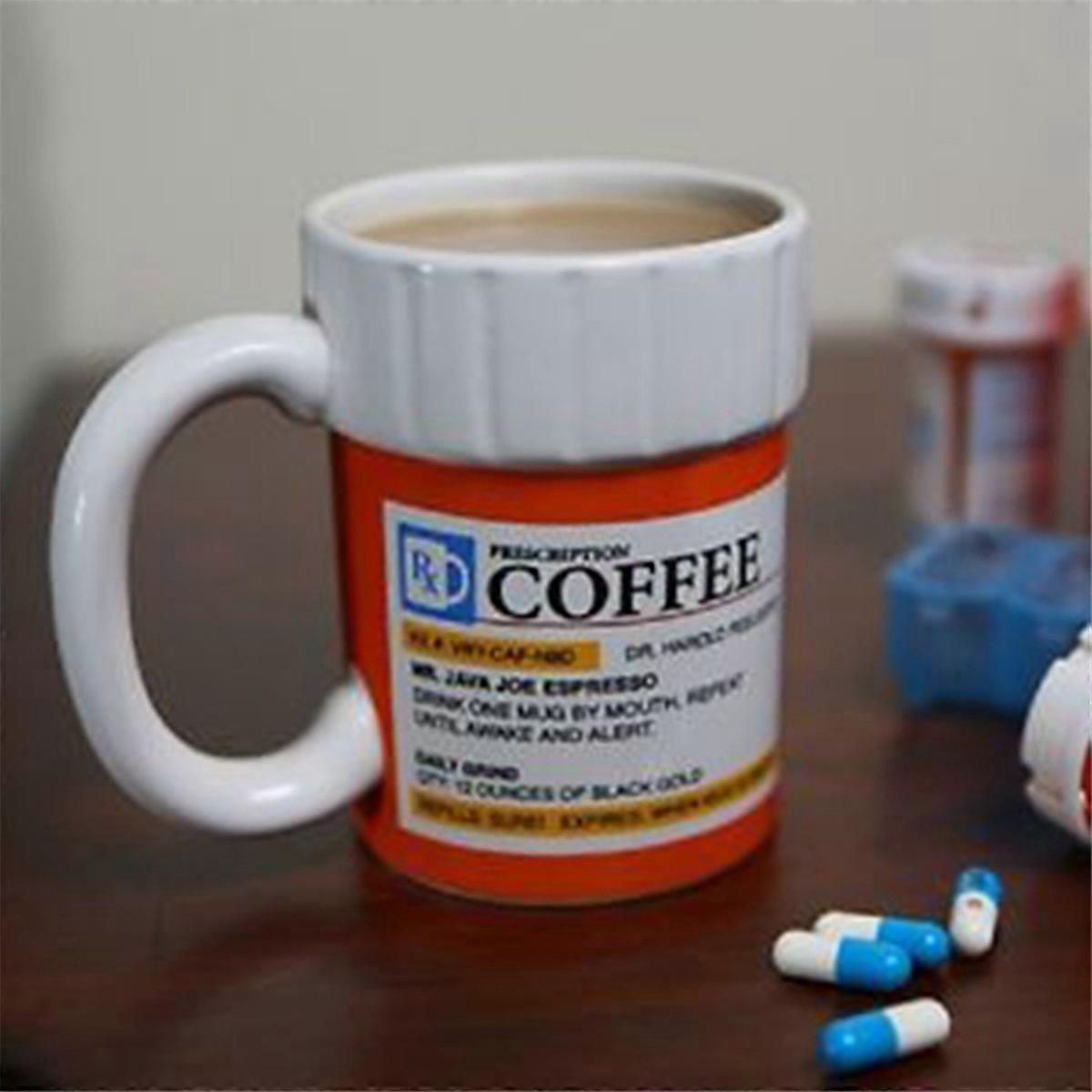 Retro-becher In Form Einer Medizinflasche, Geschenkbecher Für Kaffee- Und Teeliebhaber, Originalkollektion, Einzigartige Geschenkidee