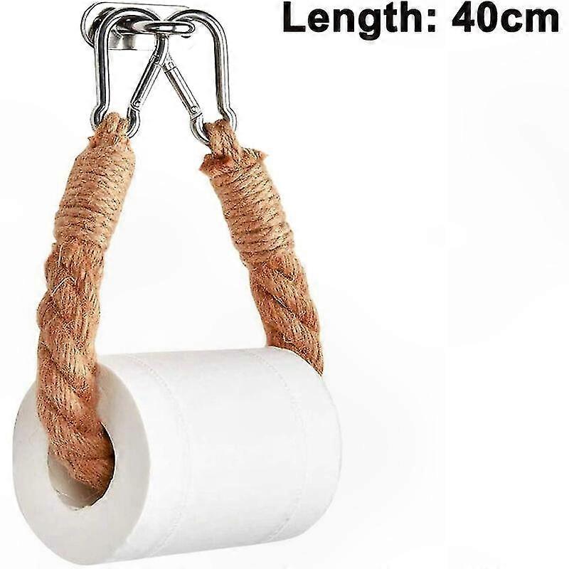 Wandmontierter Handtuchhalter Aus Juteseil Mit Metallhaken Für Badezimmer, Aufbewahrung Für Toilettenpapier, Duschvorhänge Und Accessoires – Eine Praktische Und Natürliche Lösung