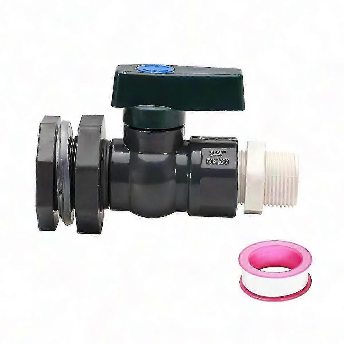 Regenwasserfass-bypass-set, 3/4-zoll-ventil, Wasserhahn Mit Durchgangsverschraubung, Regenwassersammler, Zisternenzubehör