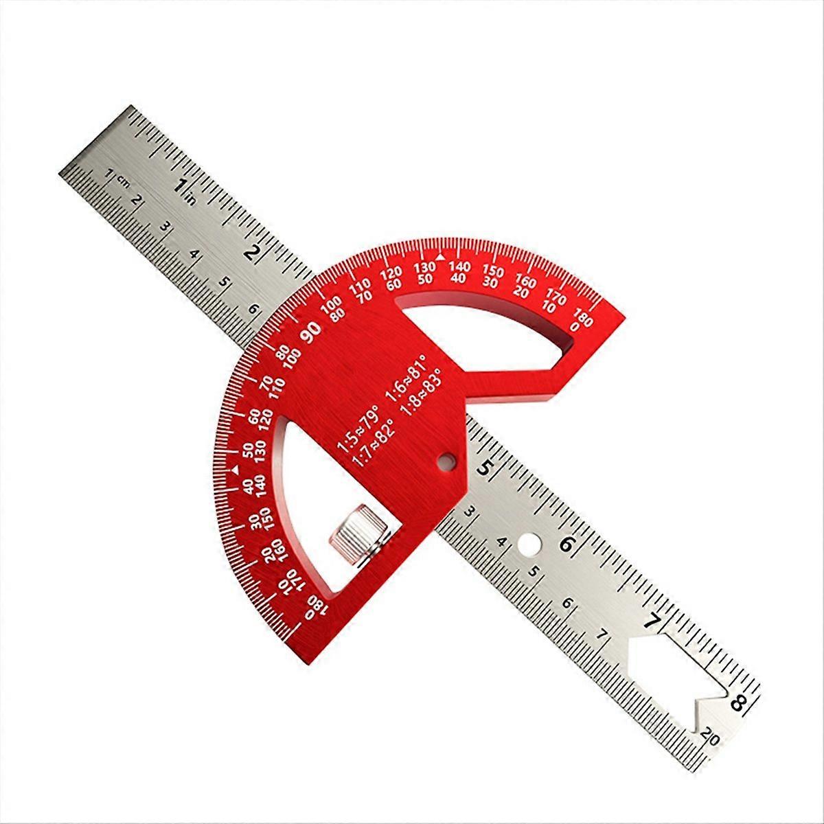 Multifunktionswinkel (45/90 Grad), 8-zoll-halbkreis-winkelmesser Für Präzises Messen Und Markieren