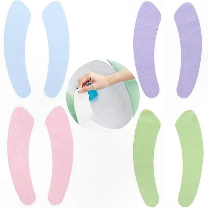 Set Mit 4 Samt-toilettenmatten, Rutschfest Und Selbstklebend, Mit Antibakteriellen Eigenschaften, In 4 Verschiedenen Farben Für Badezimmer Und Zuhause.