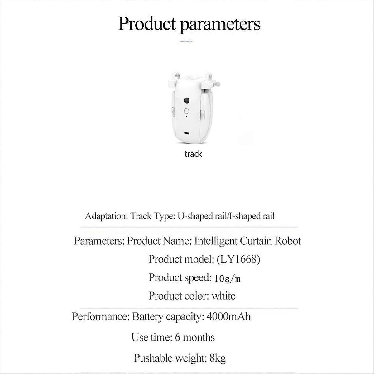 Tuya Bluetooth-motorvorhang, 2-teilig, Roboter-öffnungsschiene, T/u-kompatibel