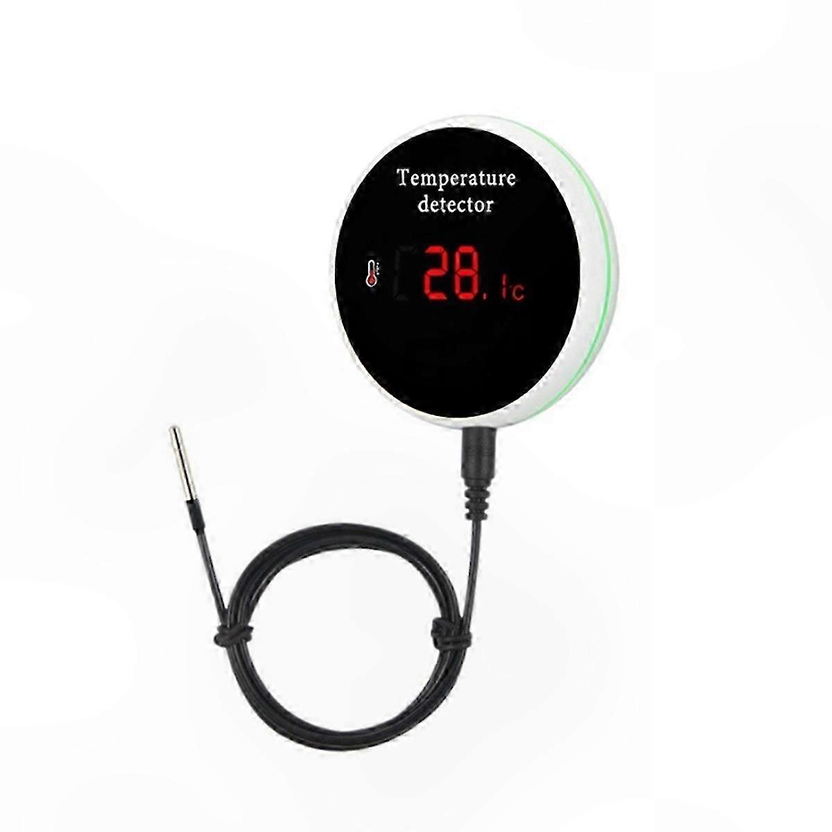 Kabelloses Thermometer Mit 1 M Langer Sonde, Digitalem Lcd-display, Temperaturregelung, App-benachrichtigungen Und Eu-stecker (im Lieferumfang Enthalten)
