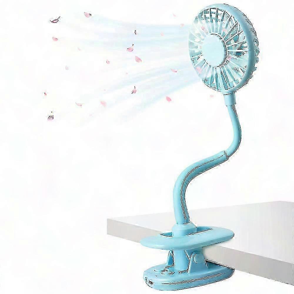 Usb-clip-ventilator, Mini-ventilator Mit Flexibler Halterung Fürs Büro, Tragbarer Ventilator Mit Clip