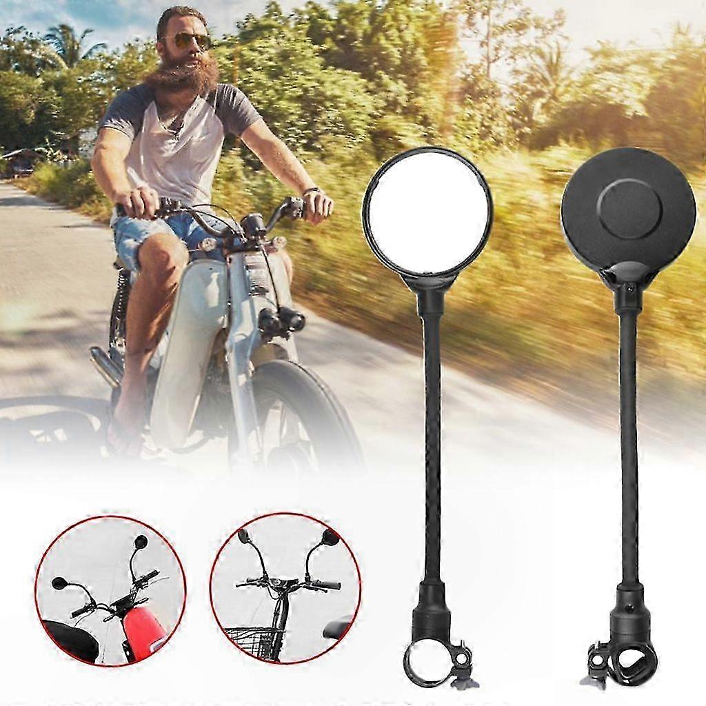 Verstellbarer Fahrradrückspiegel Mit Großem Display, Kompatibel Mit Motorrädern Und Elektrorollern, Weiter Betrachtungswinkel, Stabile Halterung, Universelles Design