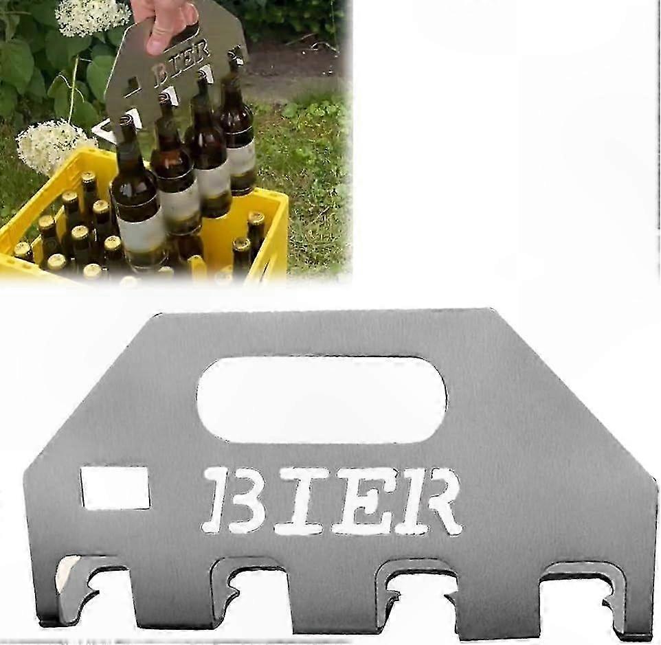 4-in-1 Flaschenöffner Und Halter Aus Edelstahl, Robustes, Rostbeständiges Party-tool, Praktischer Halter Für Getränke Und Dosen.