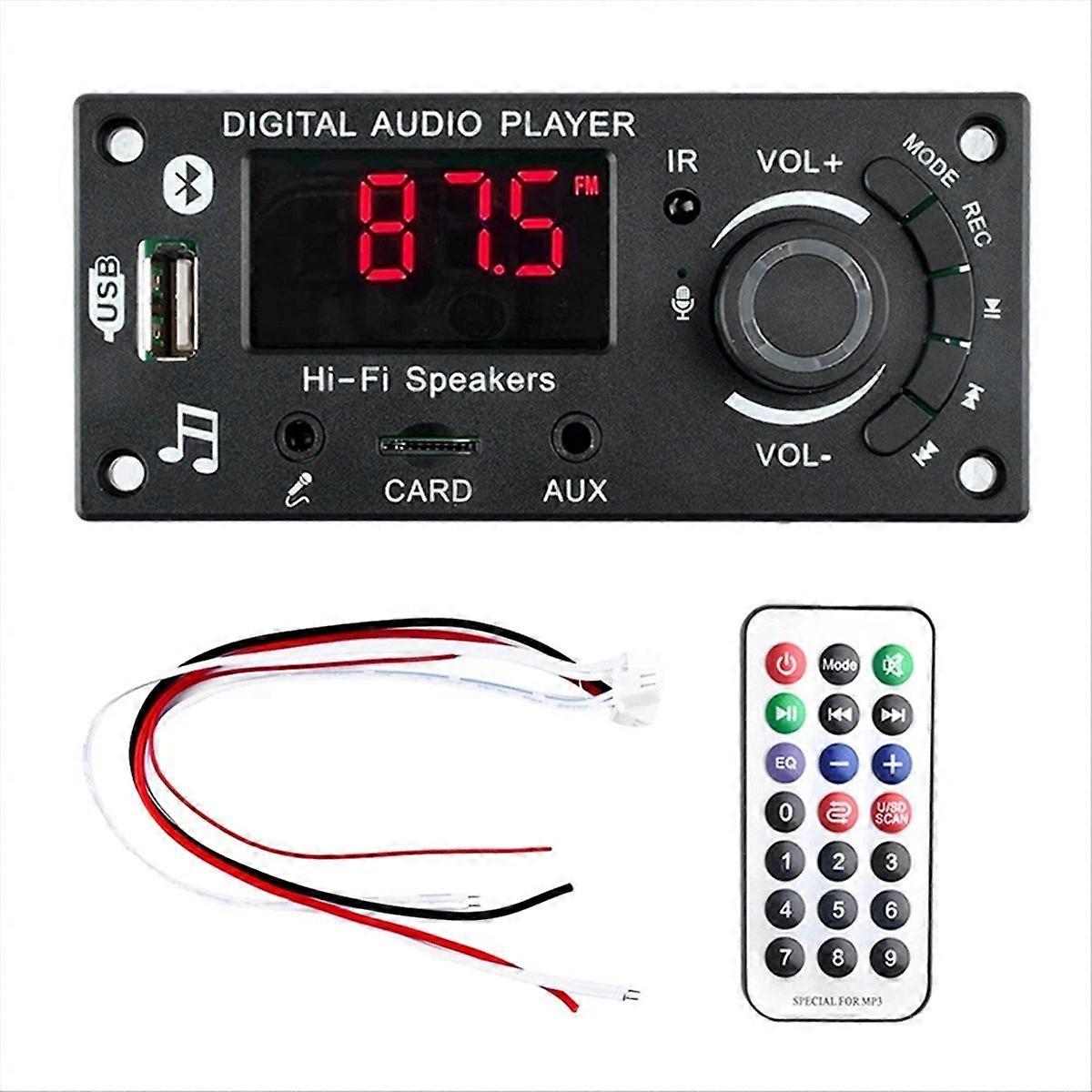 2x50w Verstärker, Bluetooth 5.0, Mp3-decoder, Diy Autoradio-audioplayer