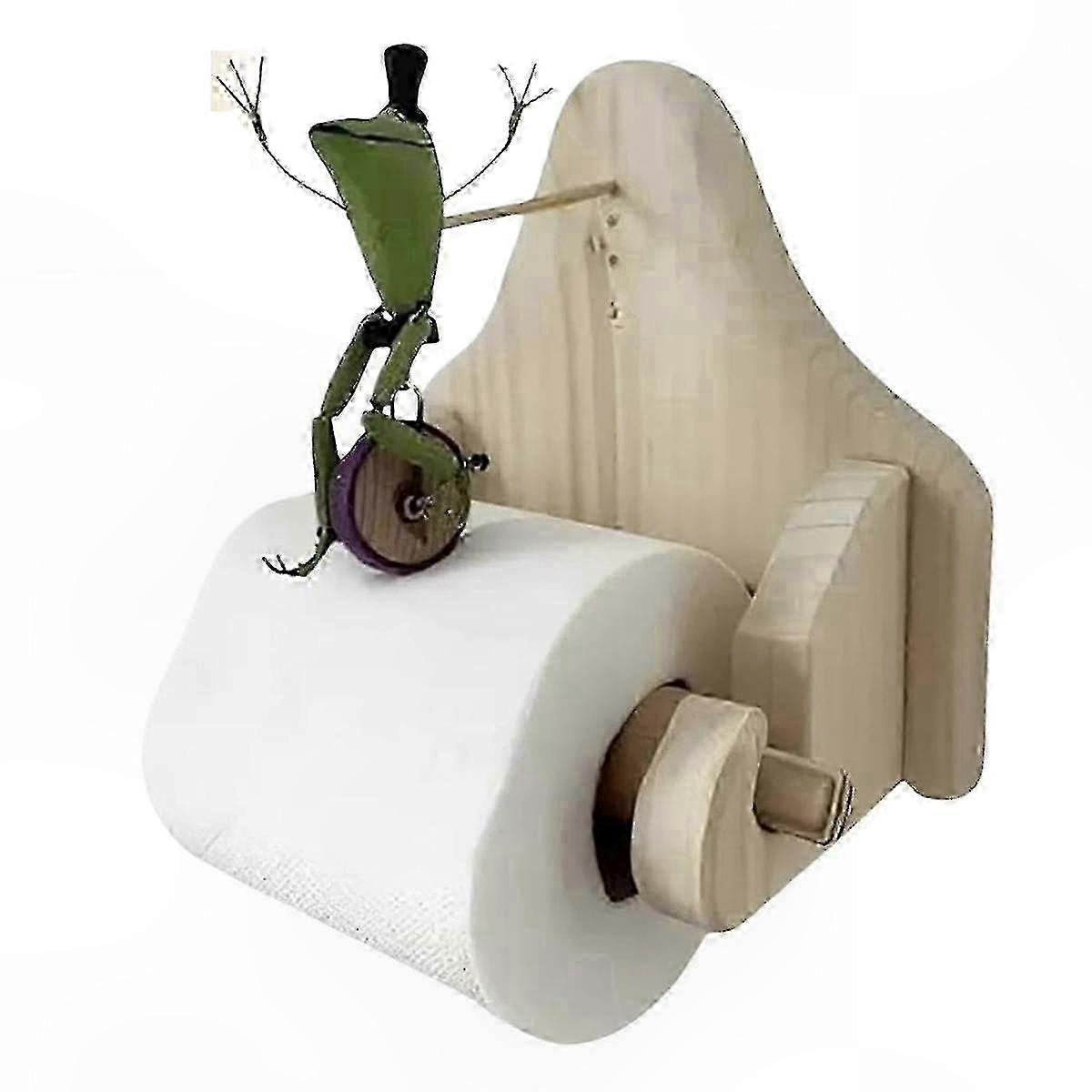 Froschförmiger, Wandmontierter Toilettenpapierhalter Für Fahrräder