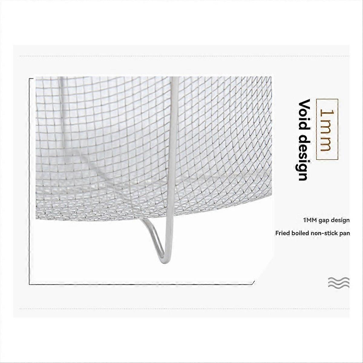 Zusammenklappbarer Frittierkorb Aus Netzgewebe, 18 Cm (7 Zoll), Wiederverwendbarer Frittierbehälter, Hitzebeständige, Herausnehmbare Schüssel, Kompaktes Küchenzubehör
