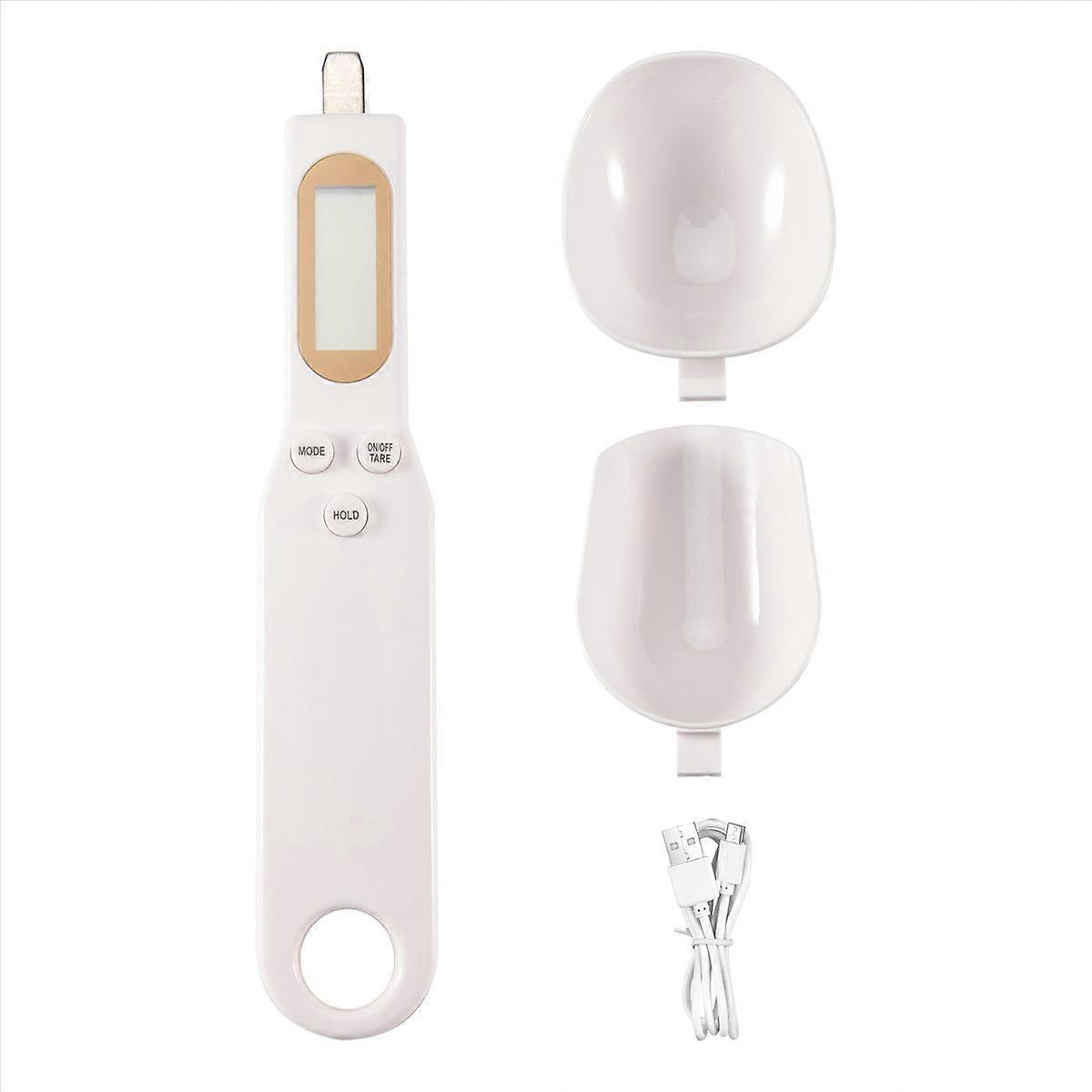 Usb-messlöffel Mit Integrierter Skala Für Pulver Und Mehl, Präzises Küchengerät, Wiederaufladbare Elektronische Waage, Praktisches Küchenzubehör Zum Abmessen Von Trockenen Zutaten.