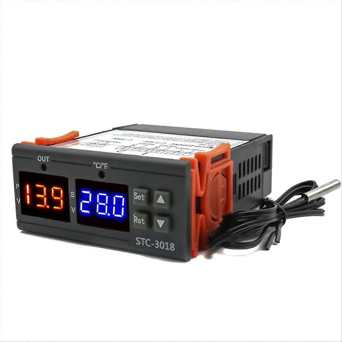 Doppelter Digitaler Thermostat -3018, 12-v-regler Mit Heiz- Und Kühlfunktion, Präziser Temperaturregler Für Wärmemanagementsysteme