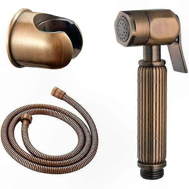 Wandmontiertes Bidet-set Für Die Toilette, Handbrause Mit Schlauch Und Halterung, Badezimmeraccessoire Aus Messing, Vintage-retro-stil
