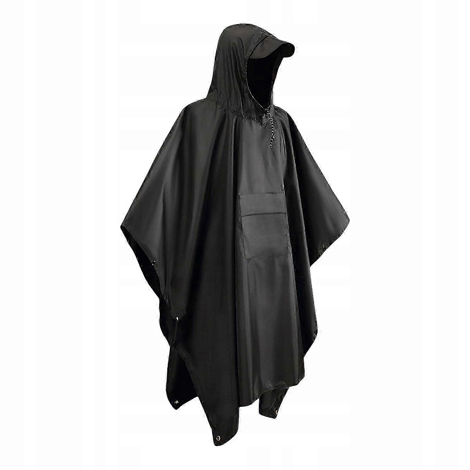 Leichter Und Wiederverwendbarer Regenponcho Mit Kapuze Und Tasche Für Outdoor-aktivitäten, Wasserdicht Und Praktisch.