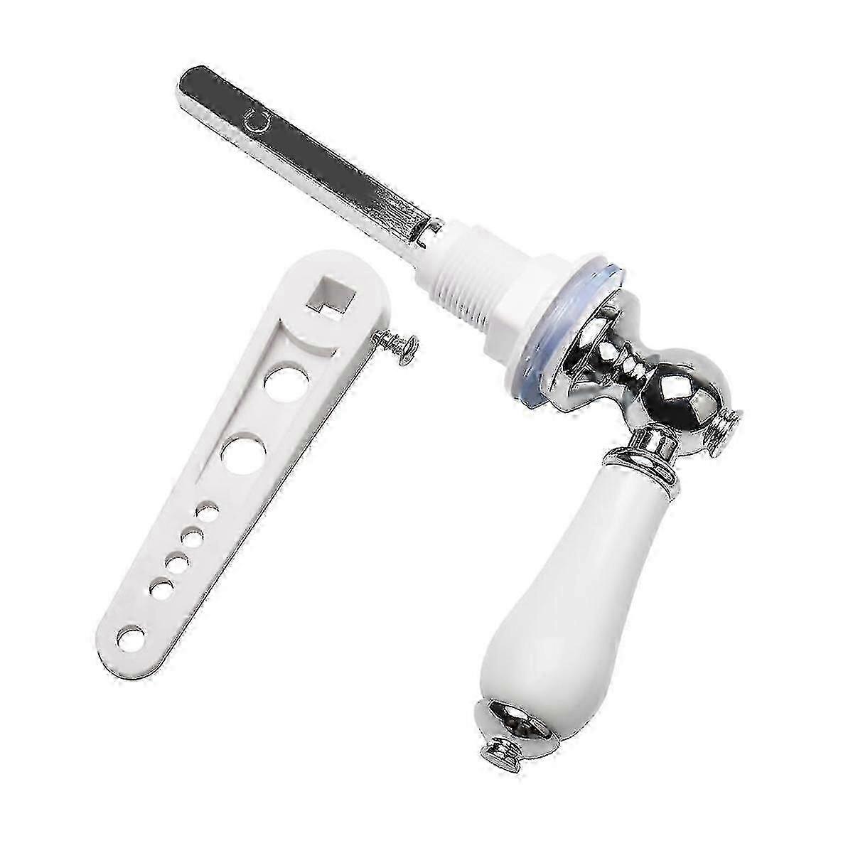 Eleganter Retro-spülhebel Aus Keramik Für Die Toilette – Badezimmeraccessoire Im Viktorianischen Stil, Antiker Look, Vintage-finish, Zugmechanismus, Dekorationselement