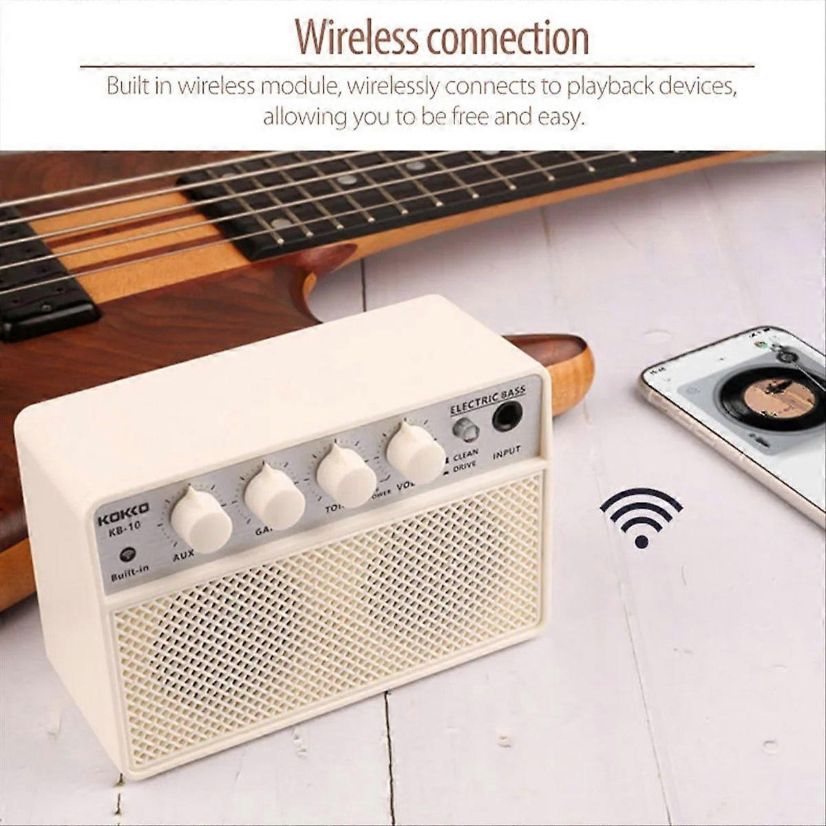 Kb-10 10-watt-gitarrenverstärker Mit Bluetooth-lautsprecher, Kopfhöreranschluss, 2 Kanälen, Kompakt Und Tragbar