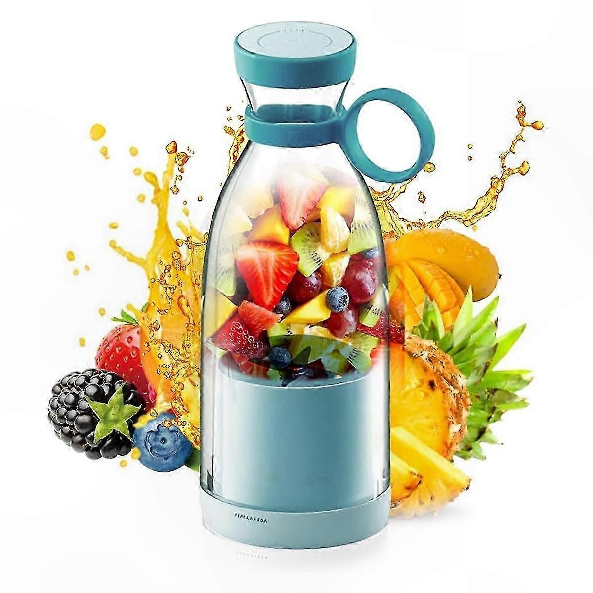 Tragbarer 420-ml-fruchtmixer Mit Wiederverwendbarem Becher, Usb-aufladbarer Entsafter Für Selbstgemachte Smoothies Und Säfte, Ideal Für Reisen Und Büro