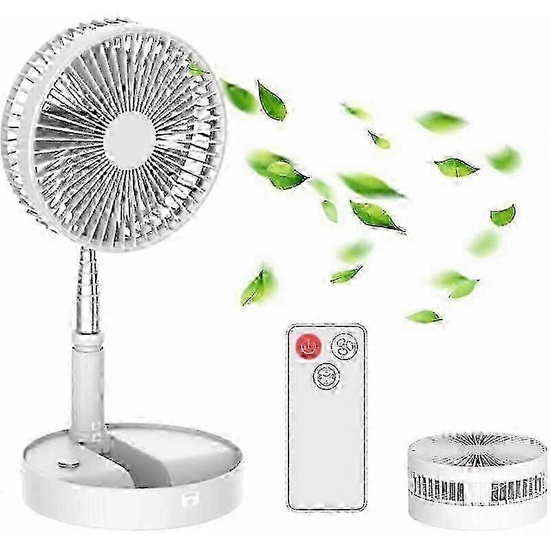 Leiser, Wiederaufladbarer Ventilator Mit Eco-modus, 7200-mah-akku, 4 Geschwindigkeitsstufen, Timer Und Turbofunktion Für Büro Und Schlafzimmer