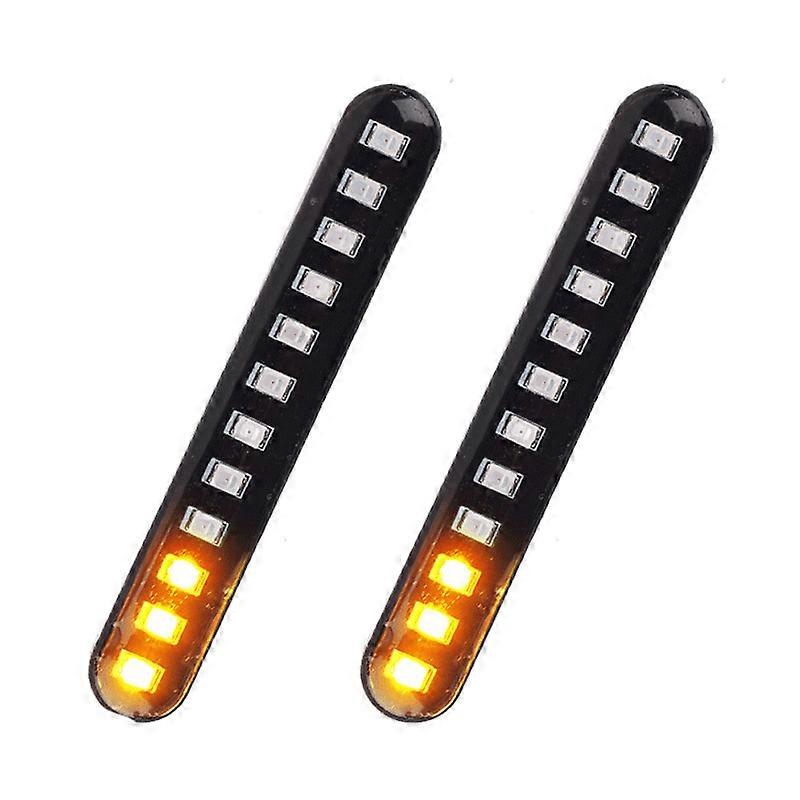 2-teiliges Dynamisches Bremslichtset Für Motorrad/auto, 12 Led-blinker, Lichtleiste