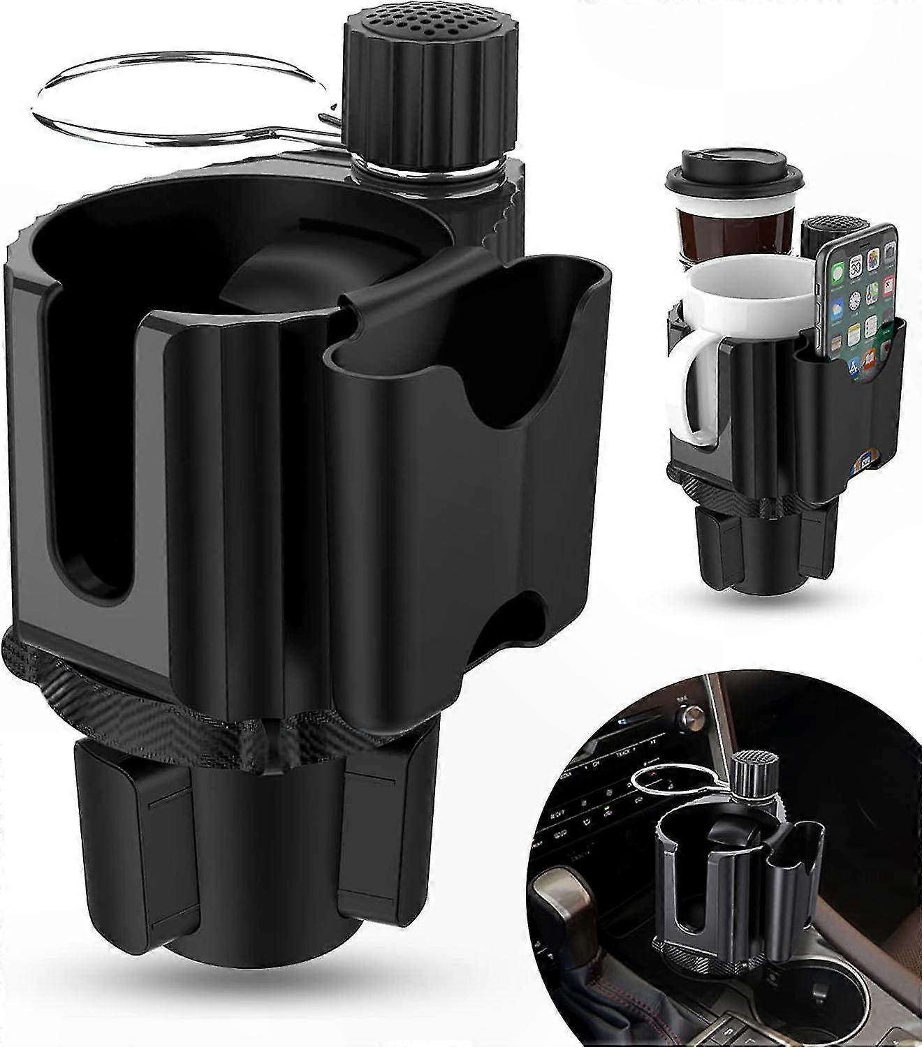 Verstellbarer Getränkehalter Mit Handyhalterung, 4-in-1-organizer Für Flaschen Und Gläser, Ausziehbarer Adapter Für Fahrzeuge
