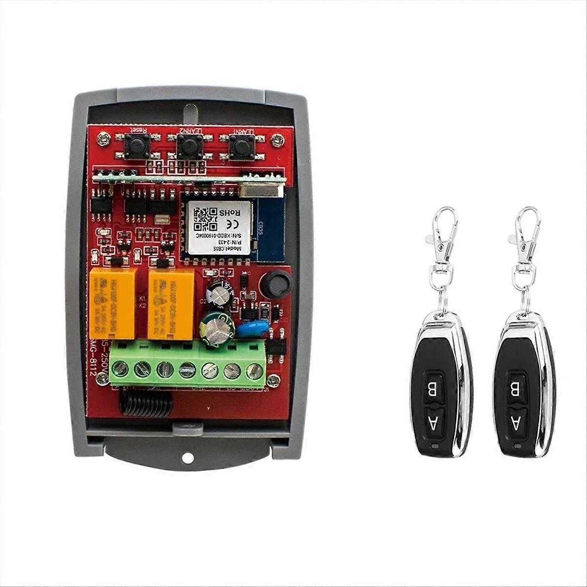 Garagentor-fernbedienung (433 Mhz), 85–250 V Funkempfänger, Rolling Code, Wandgehäuse, 1-teiliges Set, Für Garagentoröffner, Sichere Drahtlose Übertragung