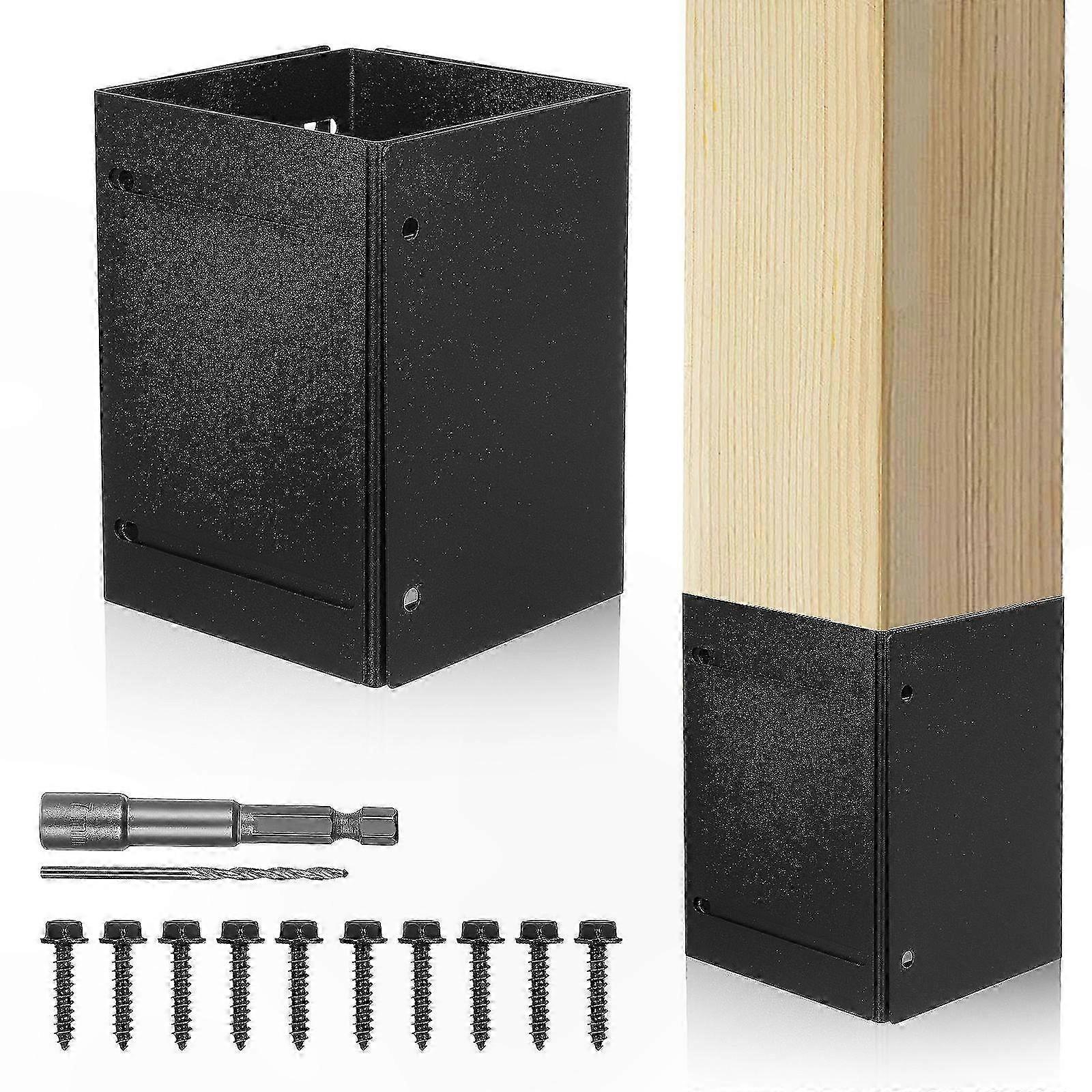 Beschädigungsschutzset Für Holzbriefkästen Und -zäune, Verstellbarer Metallpfosten, Robustes Verstärkungsset, 1 Stück