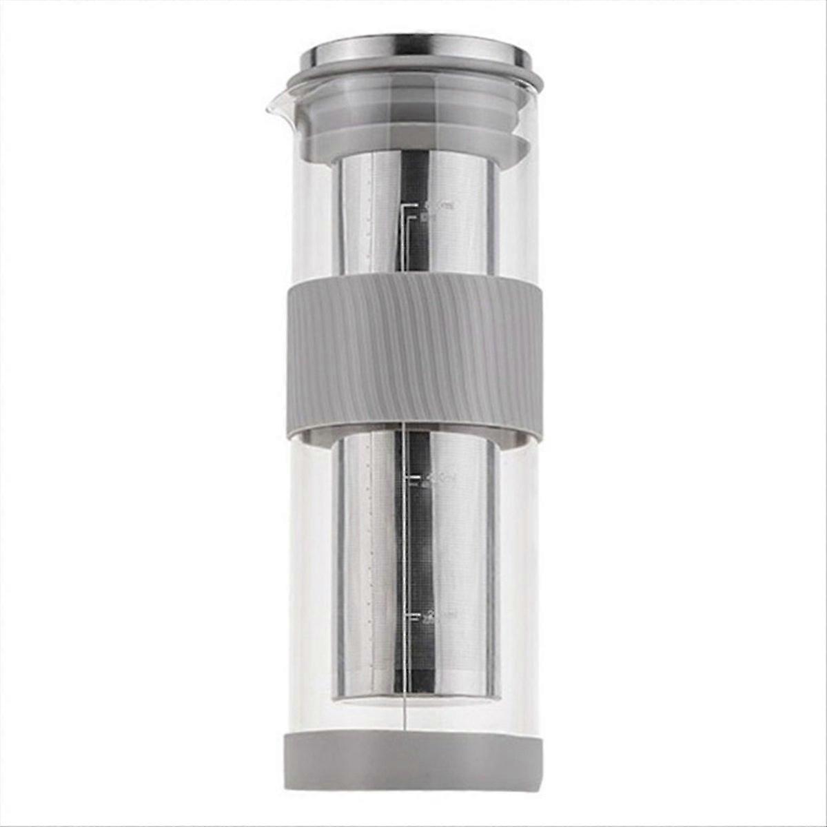 Eiskaffee- Und Tee-aufgussflasche, Tragbarer, Auslaufsicherer Aufgussbehälter, 1-liter-kaltbrühgerät, Edelstahlfilter, Isolierte Wasserflasche Für Kaltgetränke, Set Zum Selbermachen Von Aufgussgetränk