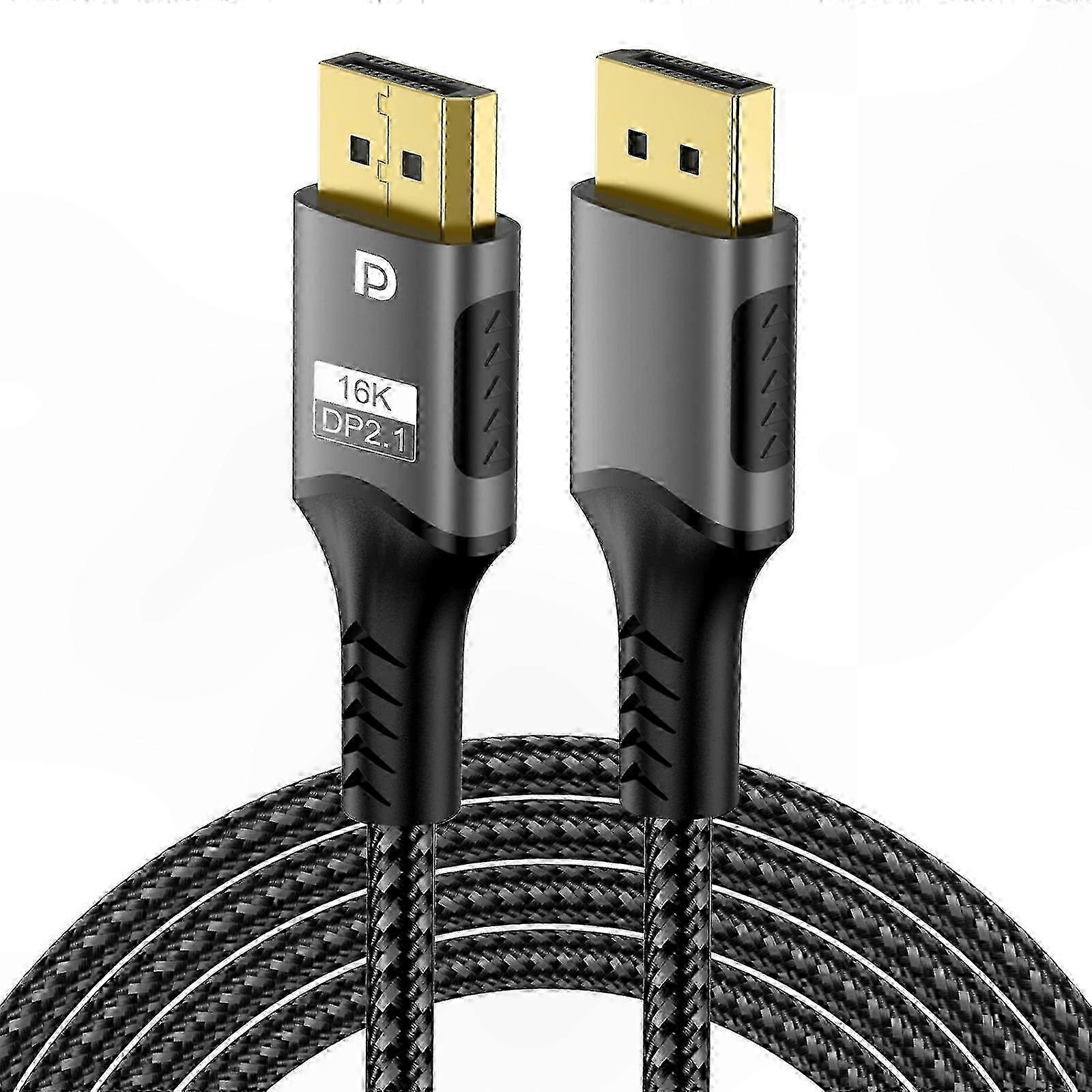 Ultraschnelles 80-gbit/s-displayport-2.1-kabel, Kompatibel Mit 16k, 8k@120hz, 4k@240hz Und Dynamischem Hdr Für Laptops, Fernseher Und Gaming-monitore