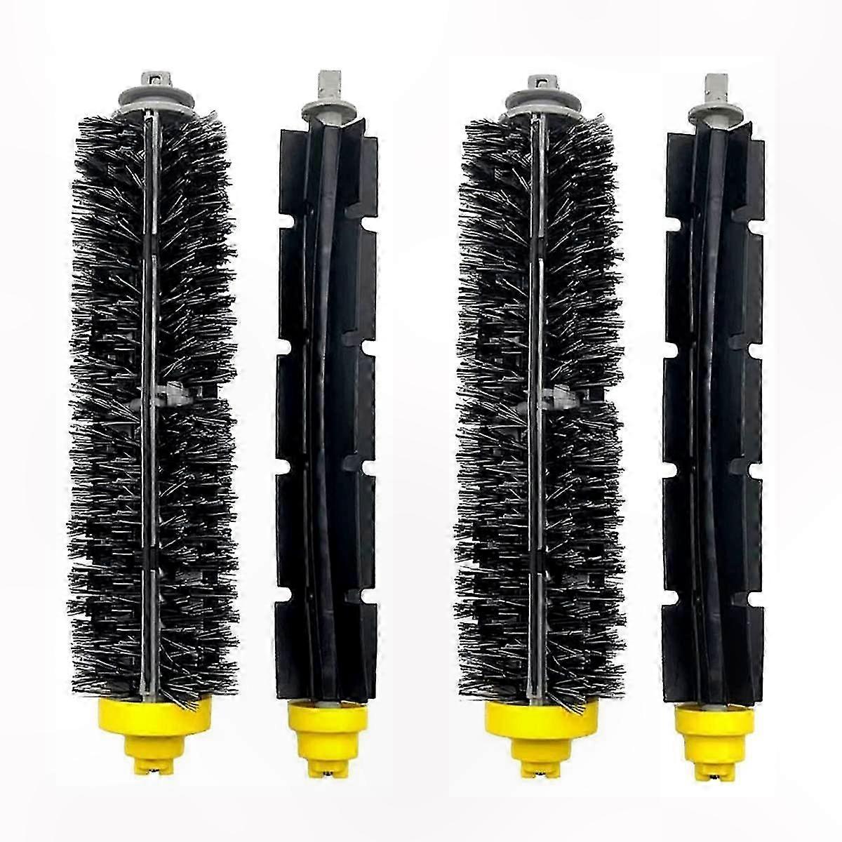 Set Mit 4 Ersatzseitenbürsten Für Saugroboter, Ersatzteilset Kompatibel Mit Den Meisten Modellen, Effiziente Reinigung Von Böden Und Teppichen.