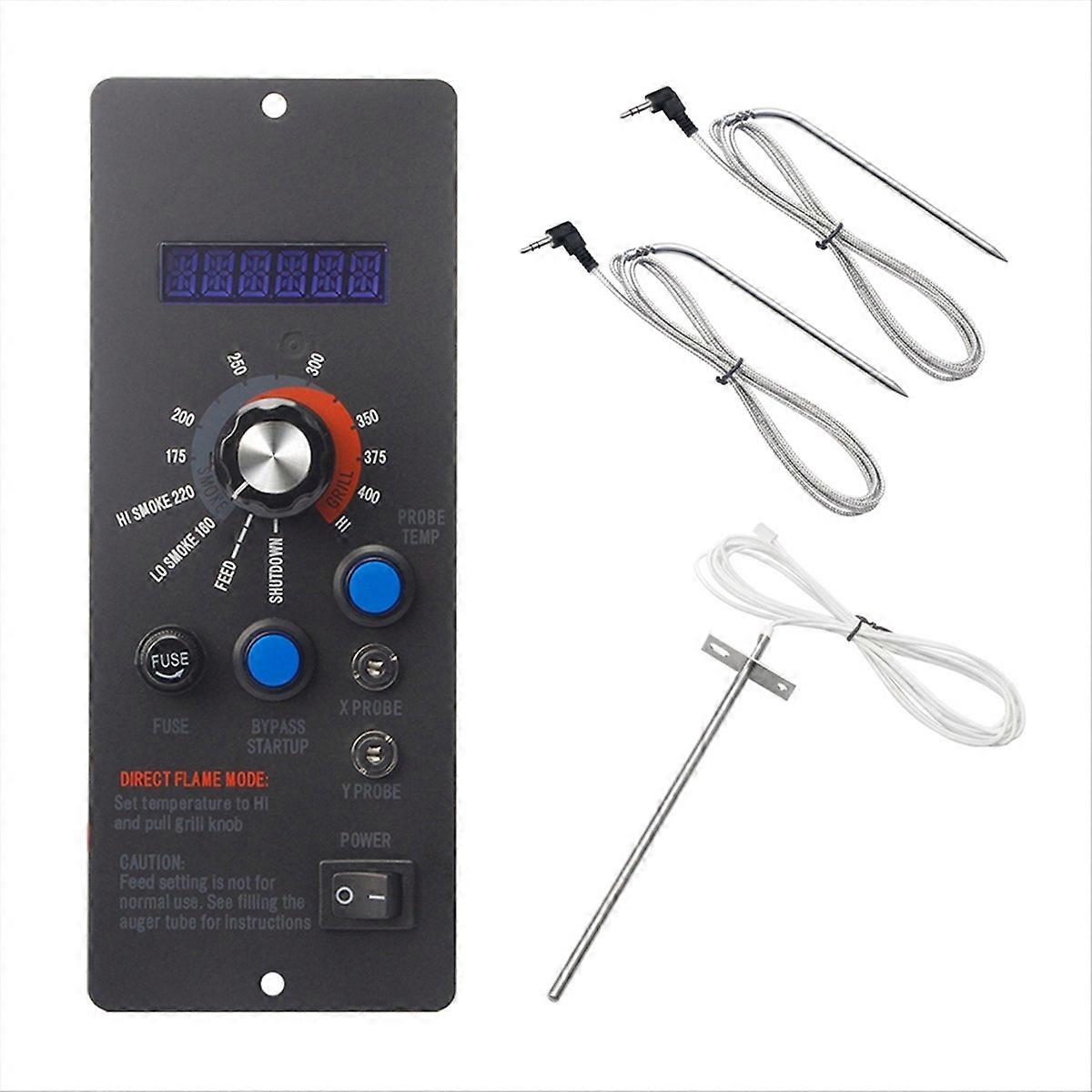 Digitales Thermostat Für Pelletgrills, Temperaturregler-set Mit Sonde, Geeignet Für Außengrills, Präzise Steuerung Für Holzräucheröfen, Lcd-display, 120 V