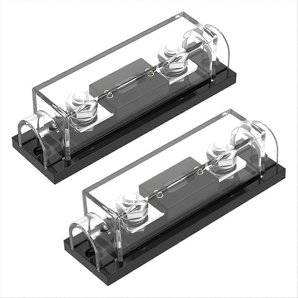 Anl 300a Sicherungshalter, Inline-sicherungshalter Kompatibel Mit 0/2/4 Awg-kabeln, Hochleistungssicherung Für Auto- Und Boots-audioinstallationen, Komplettset Mit Wasserdichtem Schutz