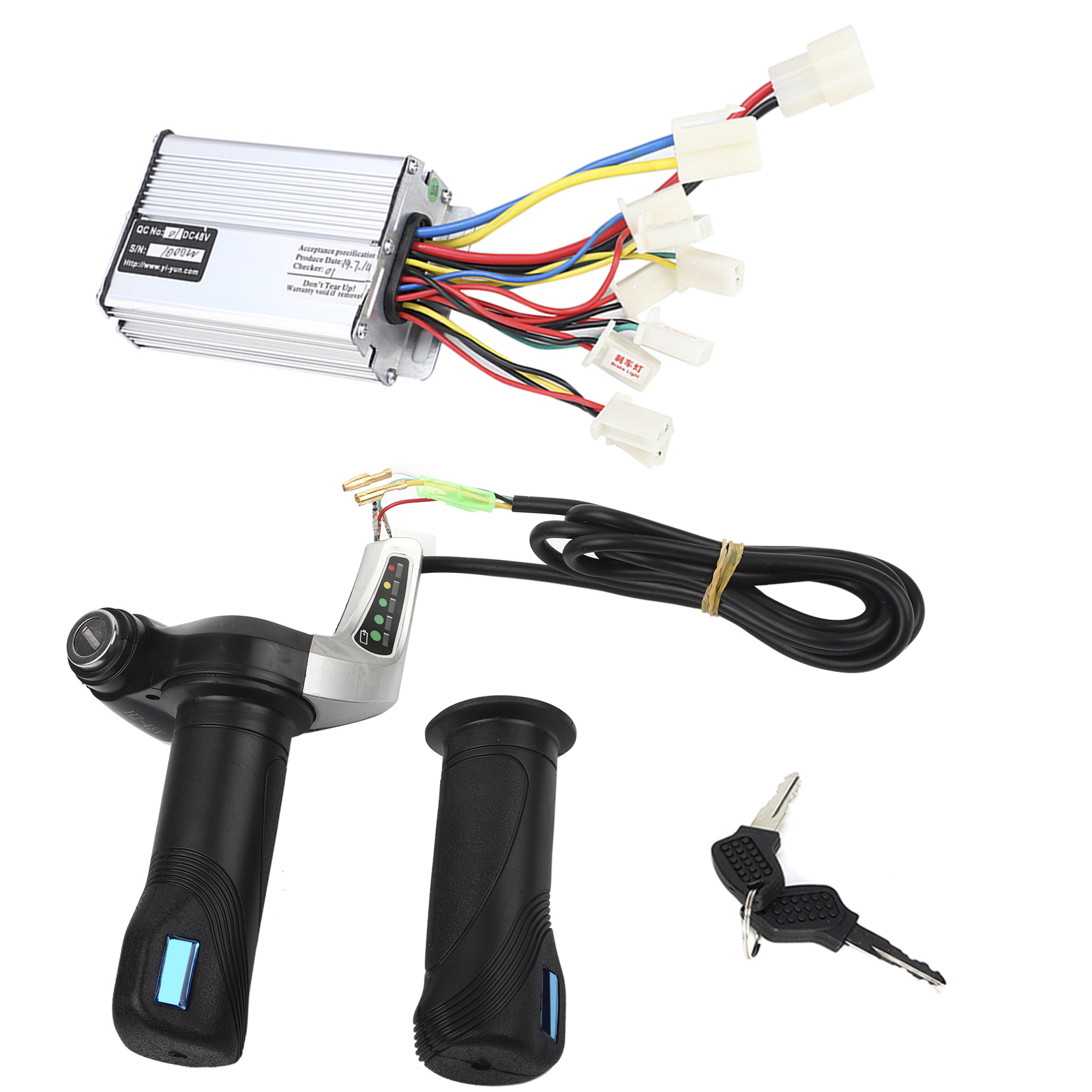 48v 1000w Bürstenmotor Für Elektrofahrräder Mit Geschwindigkeitsregler, Gasgriff Und Zubehör