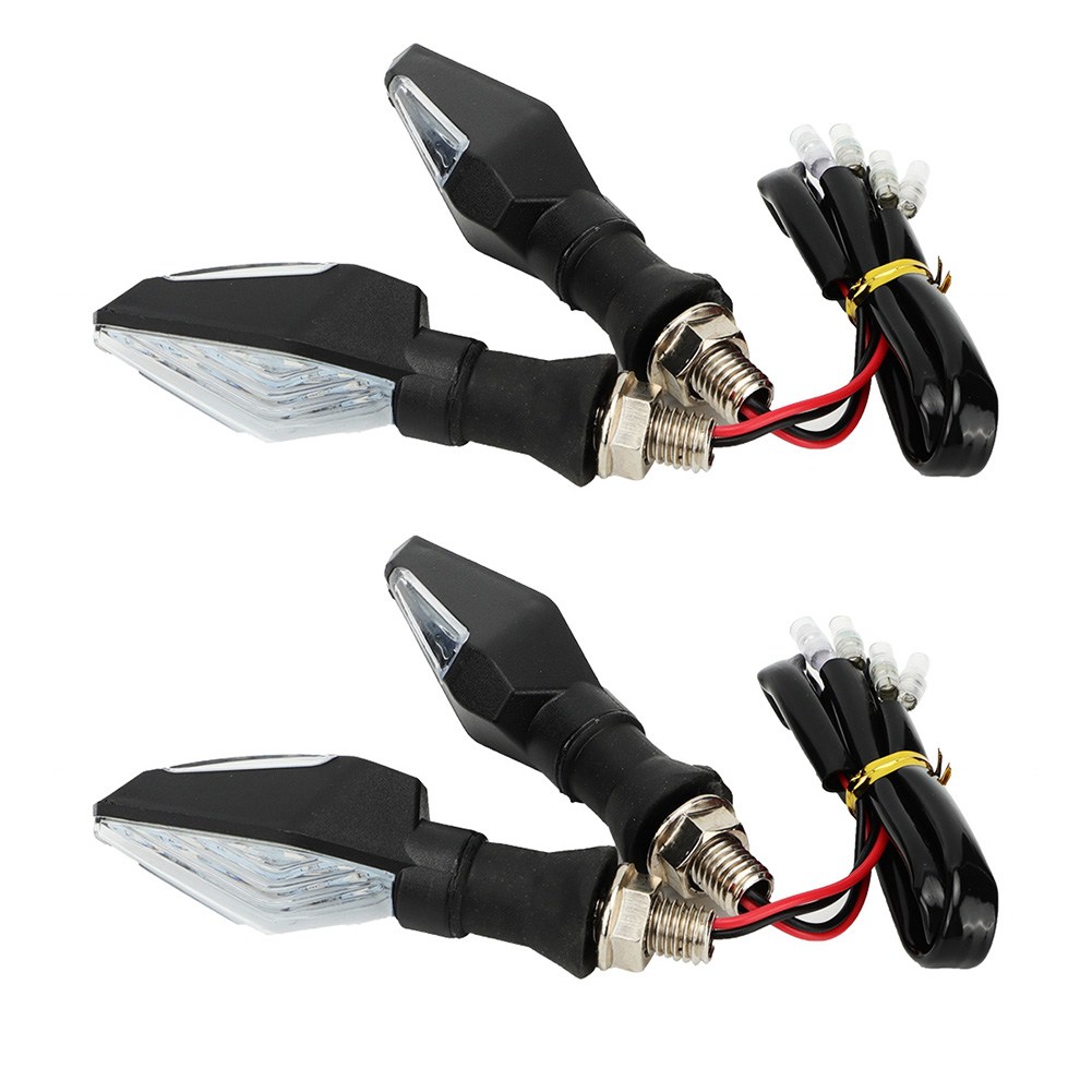 4 Motorradblinker, 12 Zweifarbige Leds, Für Roller/atv (mk-024)