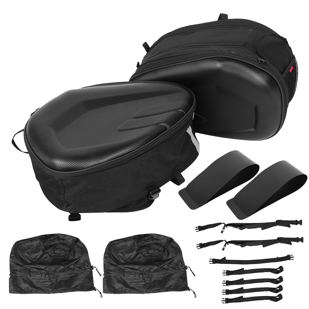 2 Wasserdichte Motorrad-seitenkoffer 58l Helmgepäck Satteltaschen Für Reisen, Wandern, Motocross, Camping