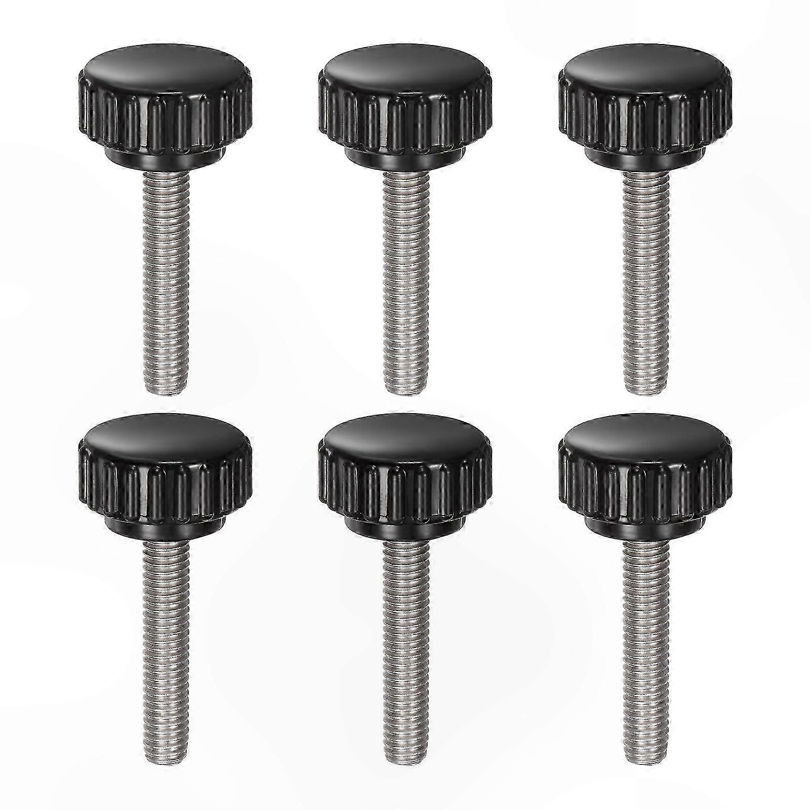 Set Mit 6 M6 X 30 Mm Edelstahl-rundkopfschrauben Mit Gerändelten Griffen Für Eine Schnelle Und Einfache Montage