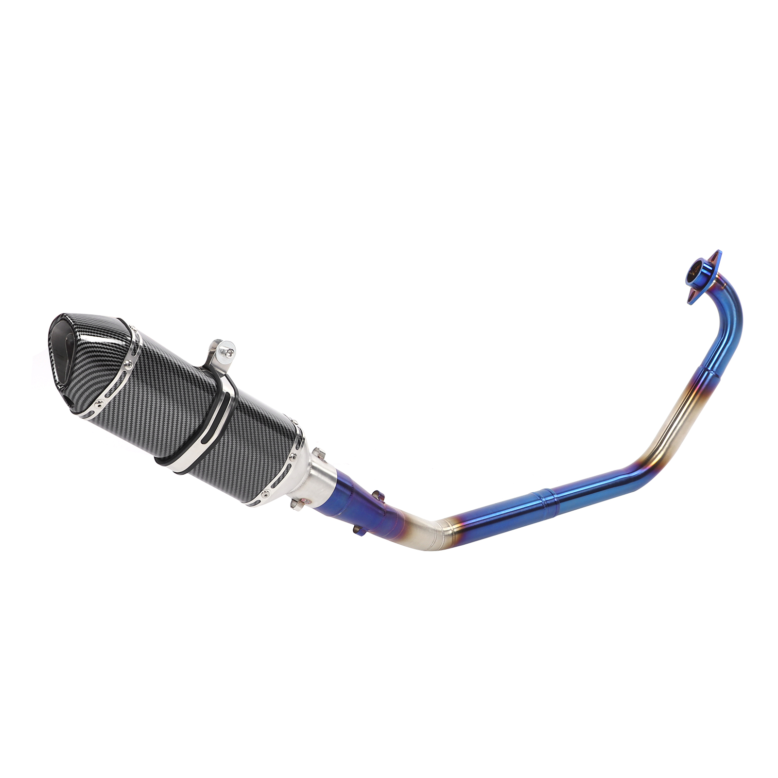 Komplettes Carbonfaser-auspuffset, Slip-on-schalldämpfer, Kompatibel Mit Yamaha Yzf R15 V1/v2 2008-2017