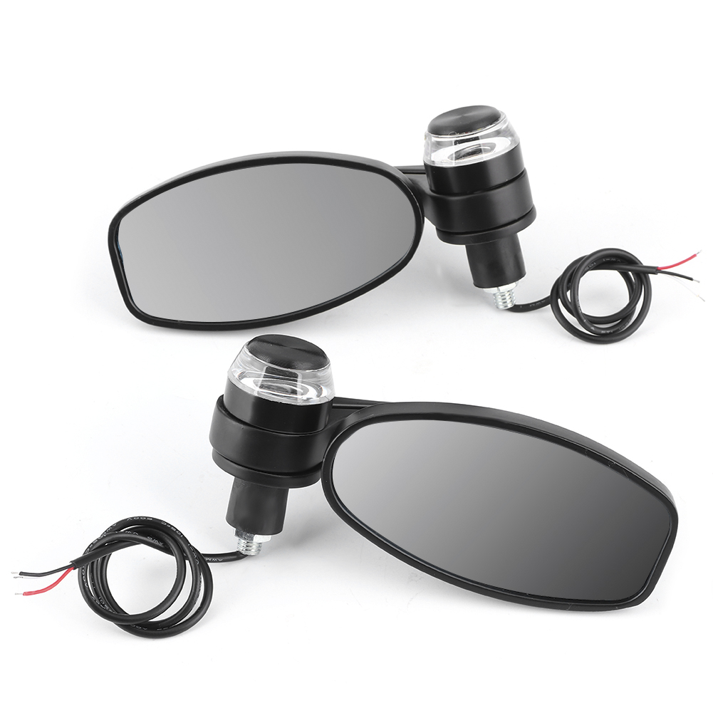 2 X 7/8" Lenkerendenspiegel Mit Blinkern, Universelle Motorradteile