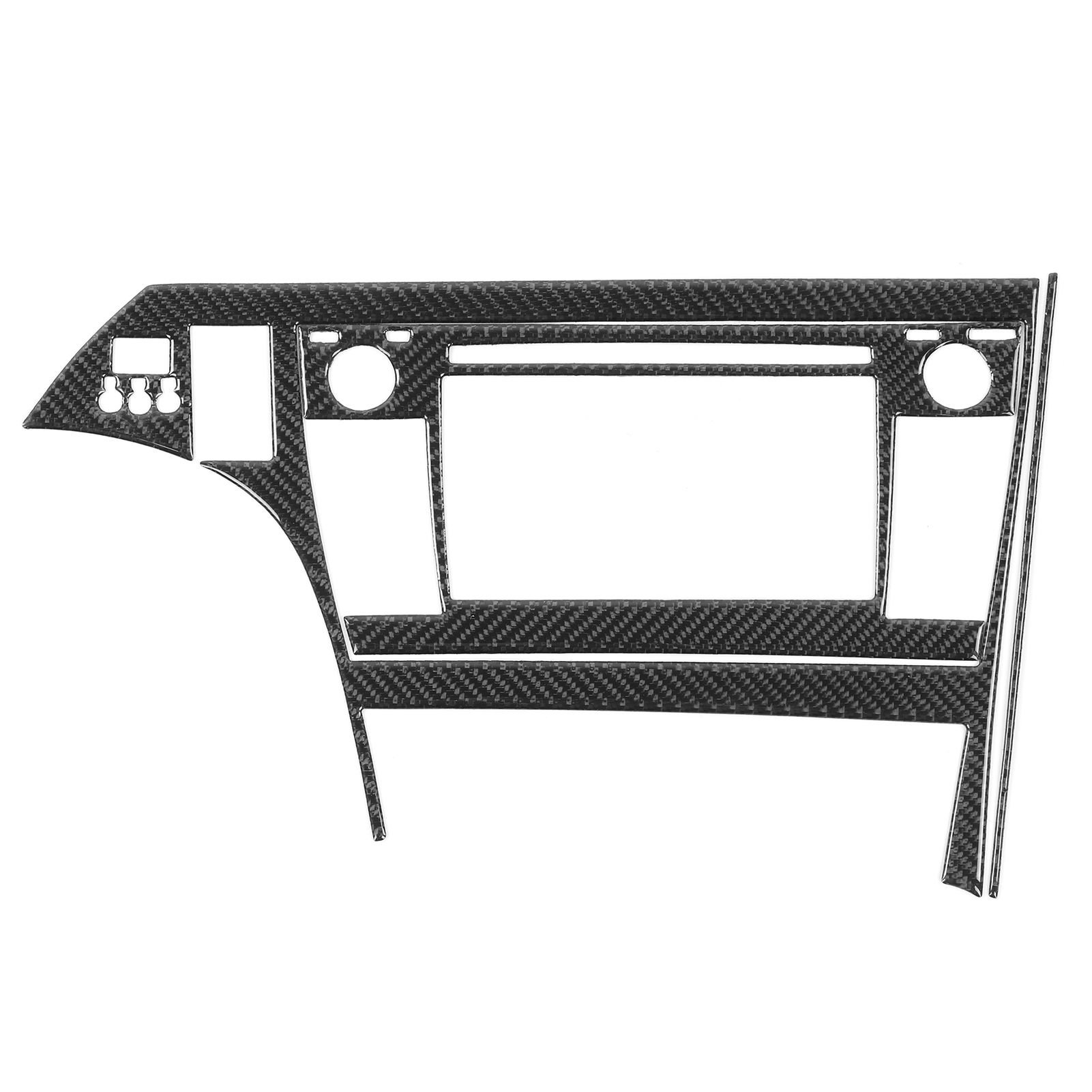 3-teiliges Set Aus Glänzender Carbonfaser-gps-armaturenbrettverkleidung, Kompatibel Mit Prius 2012-2015.