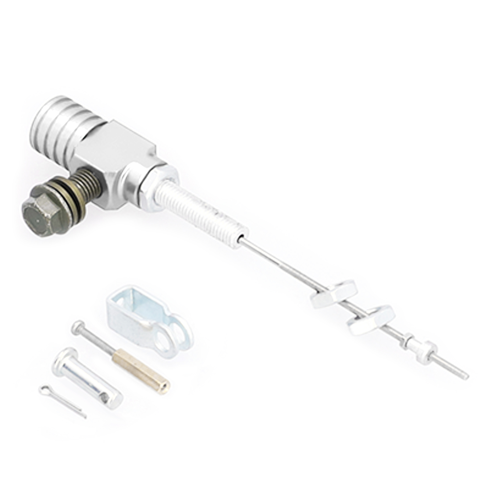 M10x1,25 Mm Hydraulischer Kupplungsgeberzylinder Aus Aluminiumlegierung Für Motorrad, Quad Und Dirtbike – Silber