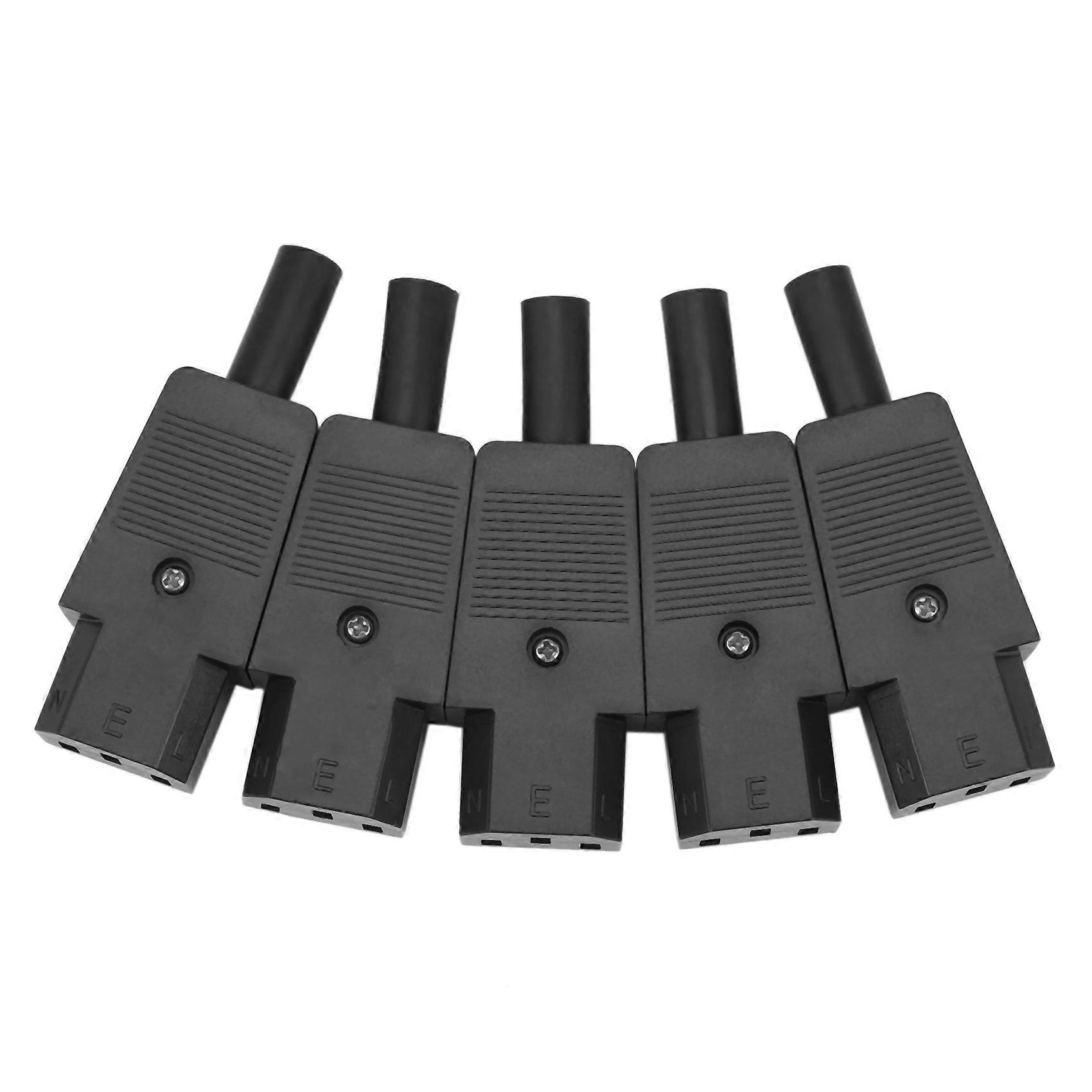 5 Stück Iec 320 C13 3-poliger Schraubstecker (weiblich), Rücksetzbarer Adapter Für Netzkabel