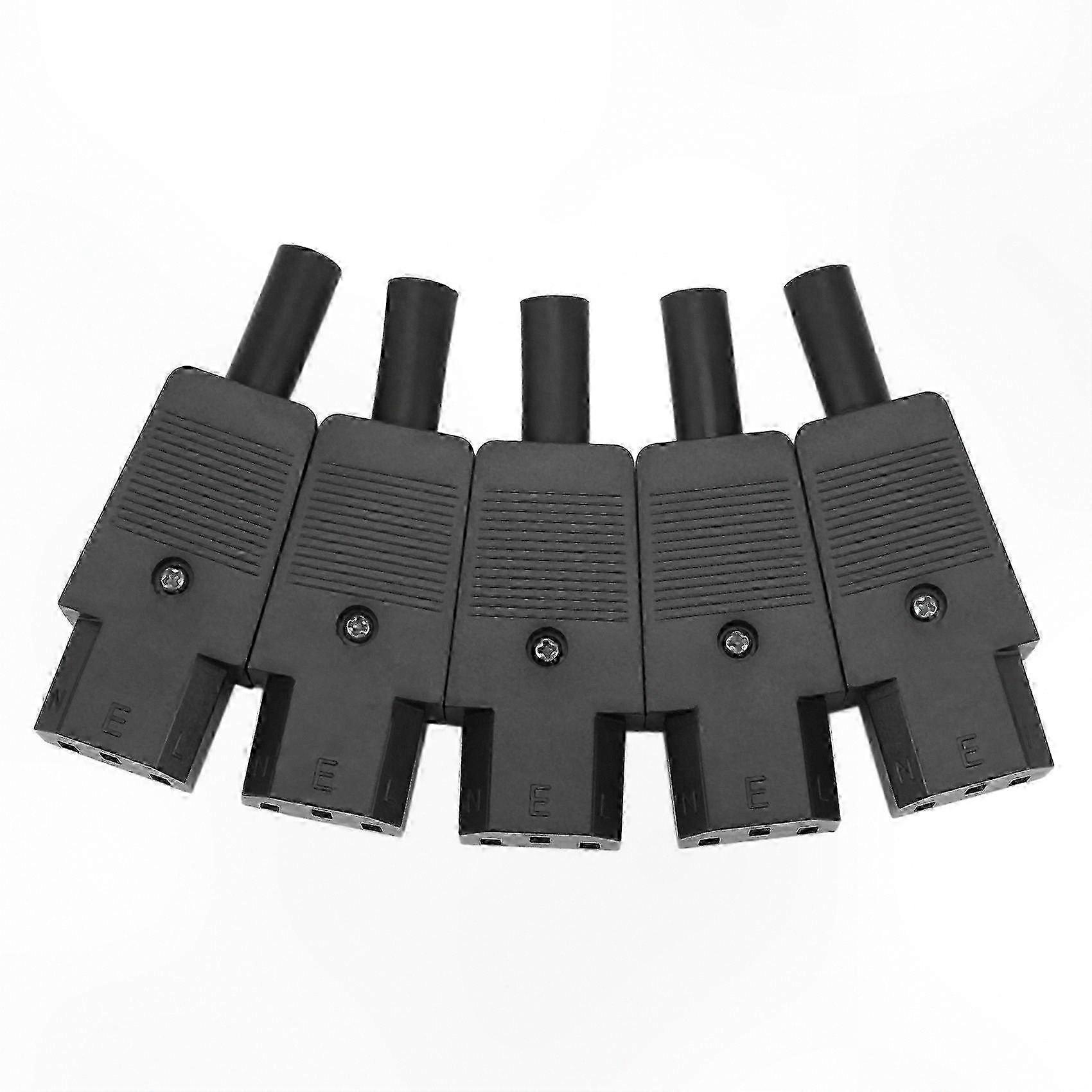 Packung Mit 5 Iec 320 C13-buchsen, 3-poliger, Rückstellbarer Buchsenstecker Für Standard-netzkabel, Netzkabeladapter