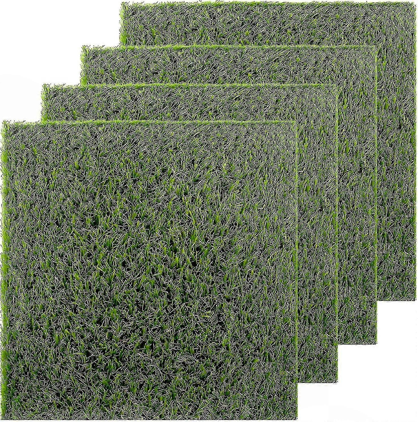 Kunstrasenmatte, Set Mit 4 Fliesen 30x30 Cm Für Kreative Dekorationsprojekte.