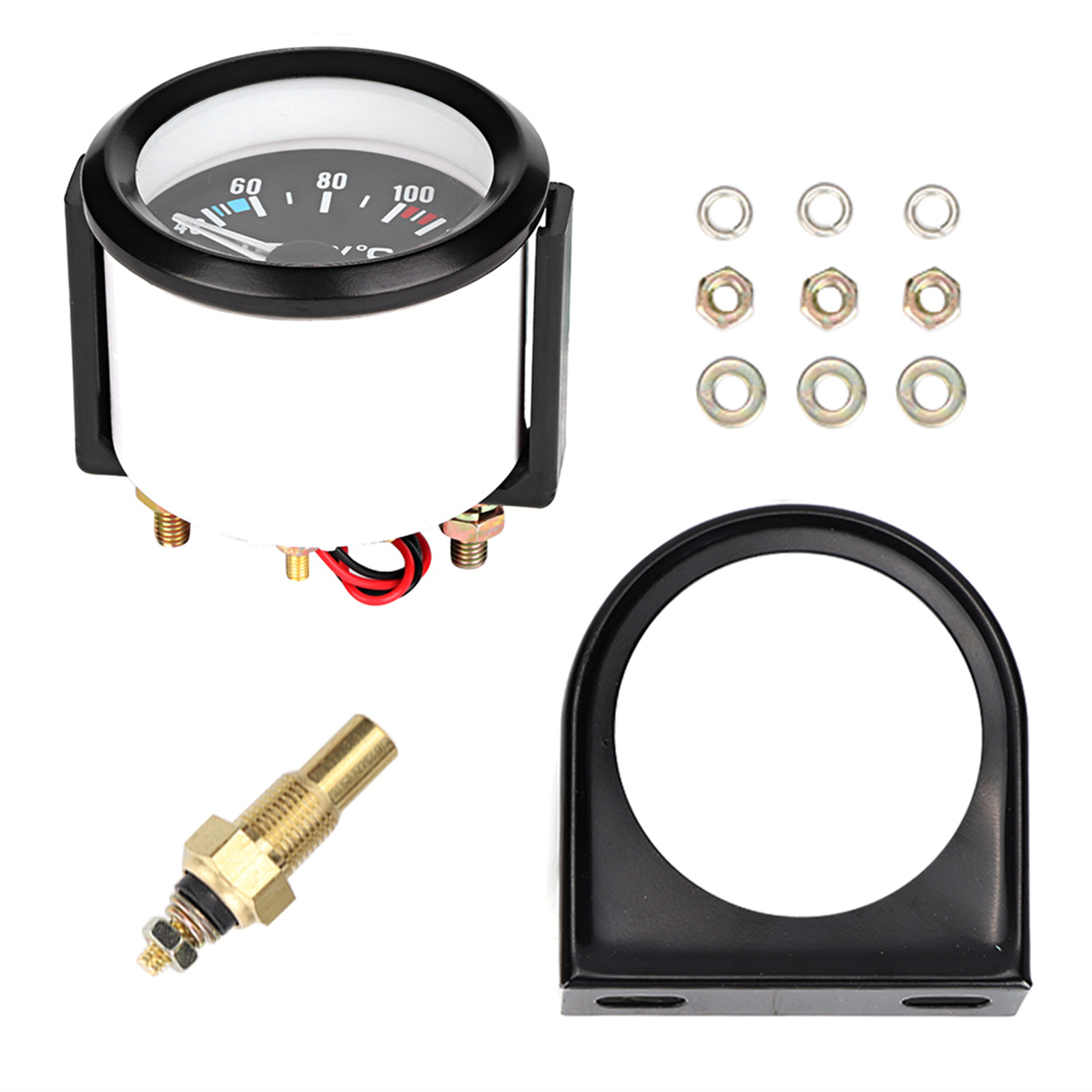 Universelles 52-mm-led-digital-wassertemperaturmessgerät (2 Zoll) Für Lkw Und Pkw, Armaturenbrett-werkzeug