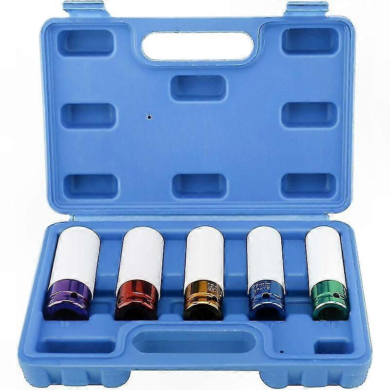 Set Mit 5 Schlagschrauber-bits Für Felgen, Dünnwandig, Größen 15/17/19/21/22 Mm, Zubehör Für Die Reifendemontage, Werkzeug Für Mechaniker.