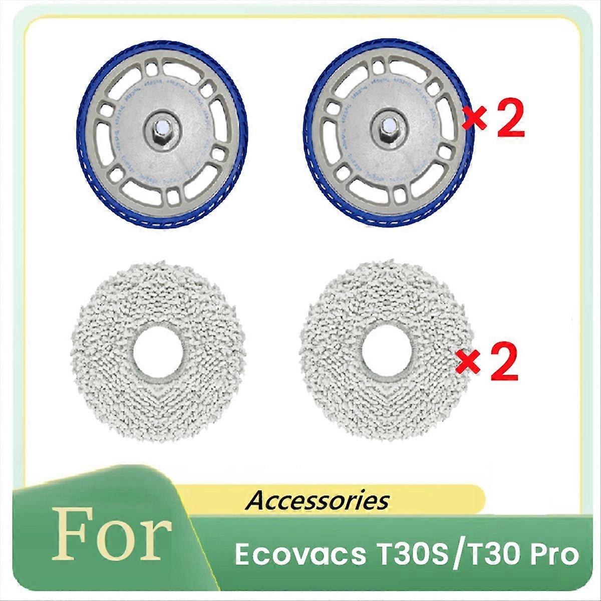 Set Mit 4 Wisch- Und Tuchaufsätzen Für Den Saugroboter T30s/t30 Pro, Kompatibles Reinigungszubehör