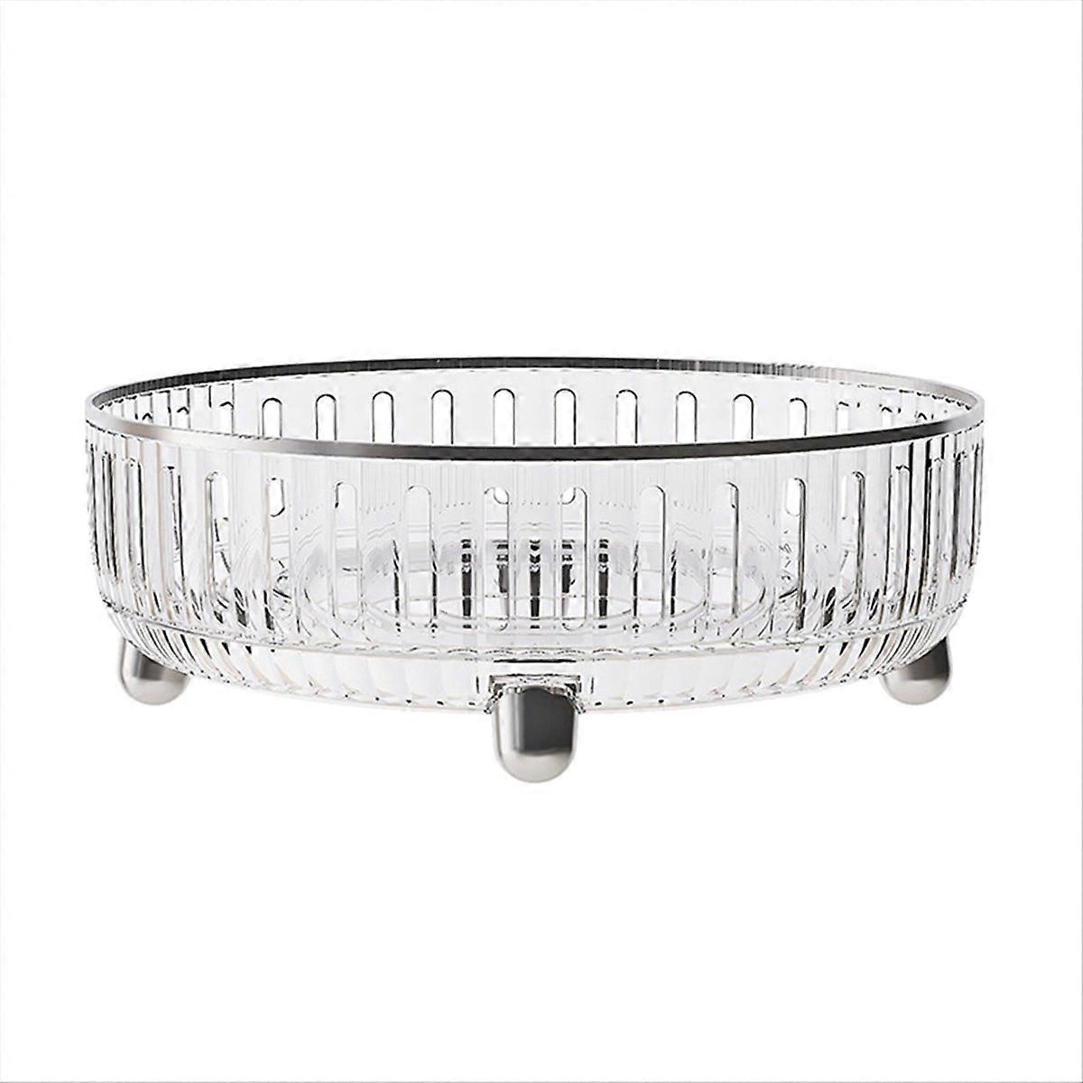 360° Drehbarer Make-up-organizer Für Den Schminktisch, Transparent Weiß, Schreibtisch-organizer, Drehbar Und Stabil, Praktische Aufbewahrung Für Kosmetikartikel