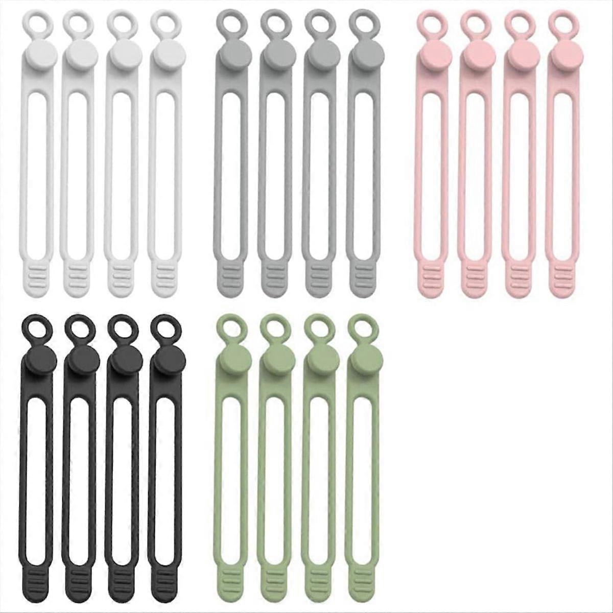 Wiederverwendbare Kabelbinder, Kabelmanagement-organizer Für Büro Und Zuhause, Set Mit Verstellbaren Kabelclips, Ordentliche Kabelbefestigung, Verschiedene Farben, Langlebige Und Flexible Befestigung