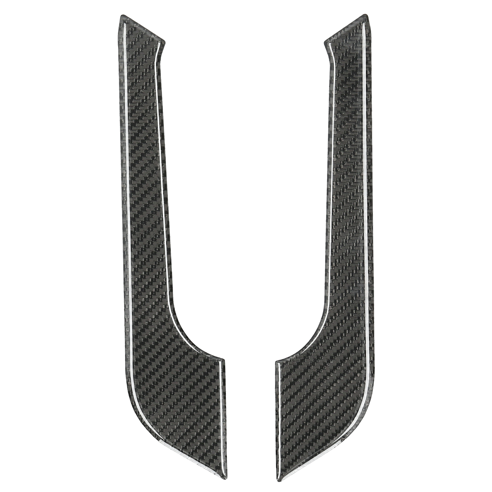 2-teilige Interieur-getränkehalter-zierleiste Aus Kohlefaser Für Dodge Charger 2011-2014
